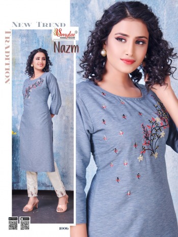 Smylee Nazm kurtis with pant catalog wholesaler