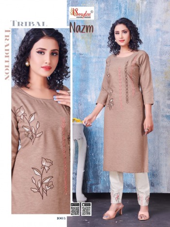 Smylee Nazm kurtis with pant catalog wholesaler