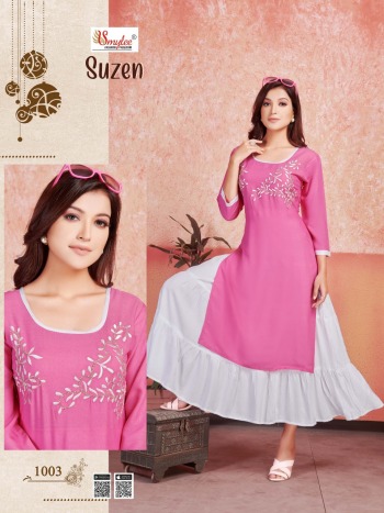 Smylee Suzen Two layer kurtis buy wholesale Price