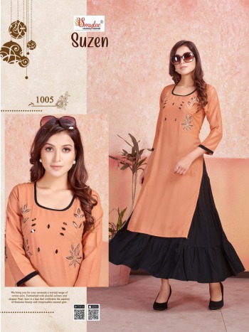 Smylee Suzen Two layer kurtis buy wholesale Price