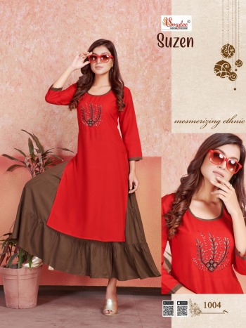 Smylee Suzen Two layer kurtis buy wholesale Price