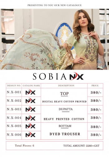 Sobia nx Karachi Cotton pakistani Suits wholesaler