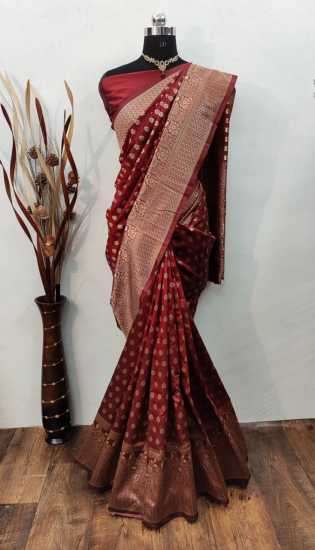 Soft Lichi Silk traditional saree wholesaler