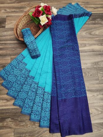 Soft Silk Emboss Weaving Saree wholesale price