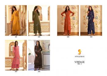 Stylemax Vintage vol 5 kurtis with palazzo wholesaler