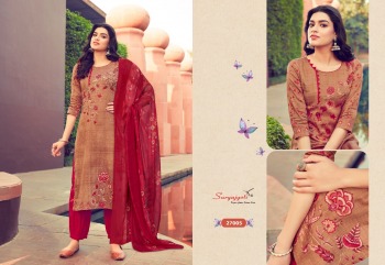 Suryajyoti Naishaa vol 27 satin Cotton Salwar Kameez wholesaler