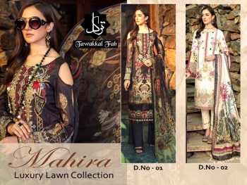 Tawkkal Fab Mahira Luxury Lawn Pakistani Suits