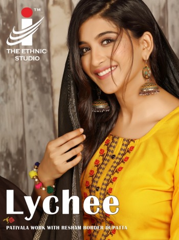 The Ethnic Studio Lychee casual wear kurtis with patiyala and Dupatta