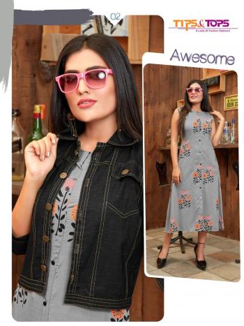 Tips and Tops Mantra vol 2 Party wear kurtis with Koti Wholesaler