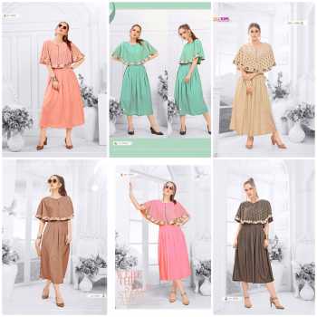 Tips and Tops Shades Muslin party wear Kurtis wholesaler