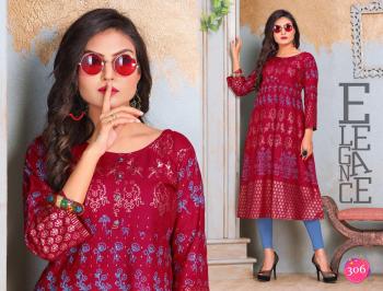 Trendy Eclairs Rayon Kurtis wholesaler