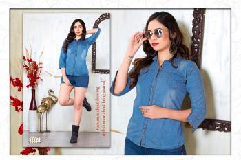 Trendy Fabulous Denim Western Tops wholesaler