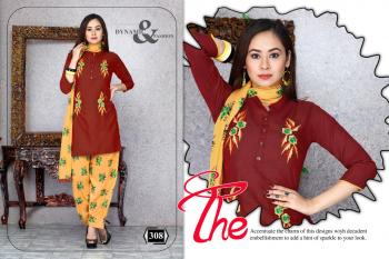 trendy hayati Rayon Embroidered kurtis with palazzo and Dupatta