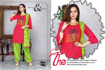 trendy hayati Rayon Embroidered kurtis with palazzo and Dupatta