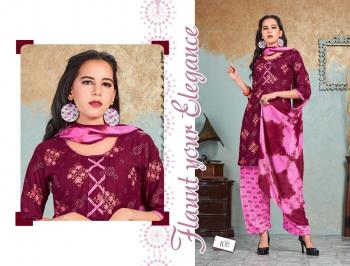 Trendy Sunhari vol 2 Rayon kurtis, patiyala and Dupatta