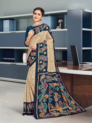 Tusser Silk Uniform Saree and Business Women Saree wholesale Price