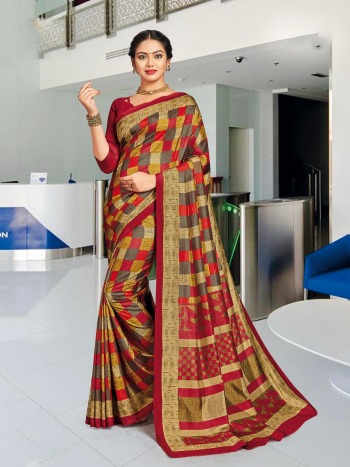 Tusser Silk Uniform Saree and Business Women Saree wholesale Price