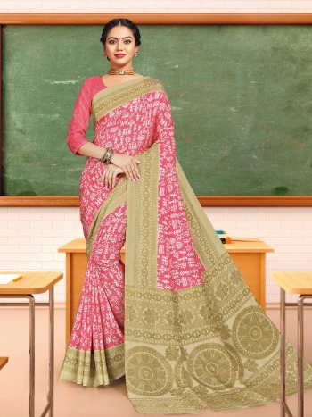 Tusser Silk Uniform Saree and Business Women Saree wholesale Price