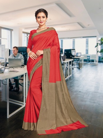 Tusser Silk Uniform Saree and Business Women Saree wholesale Price