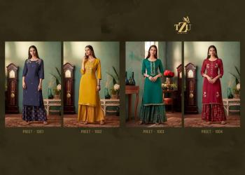 TZU Life style manavsi kurtis with palazzo catalog wholesaler