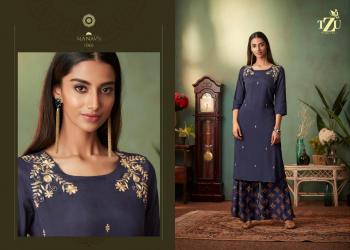 TZU Life style manavsi kurtis with palazzo catalog wholesaler