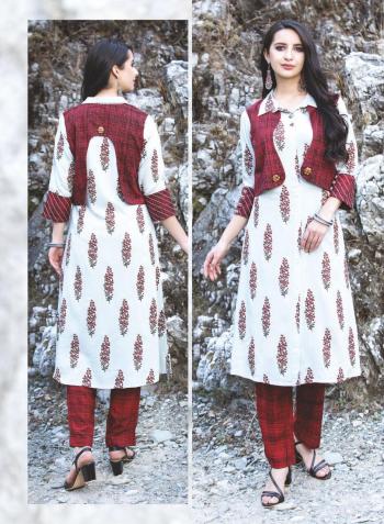 TZU Lifestyle dazzy Party wear kurtis with Shrug wholesale price