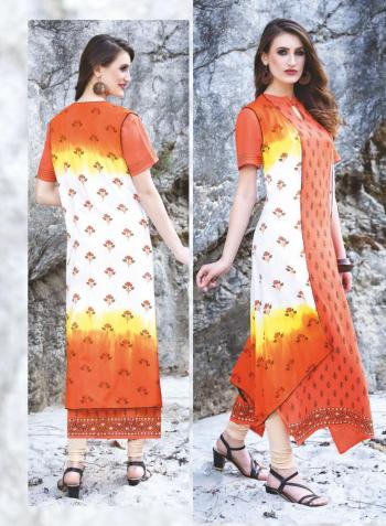 TZU Lifestyle dazzy Party wear kurtis with Shrug wholesale price