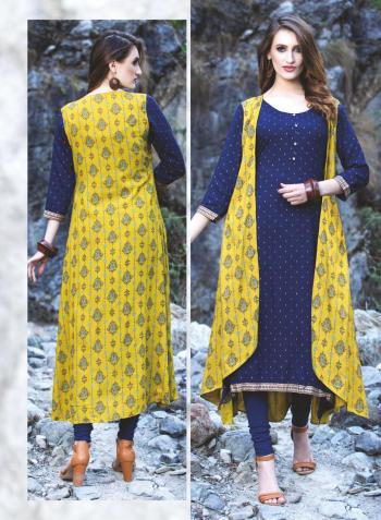 TZU Lifestyle dazzy Party wear kurtis with Shrug wholesale price