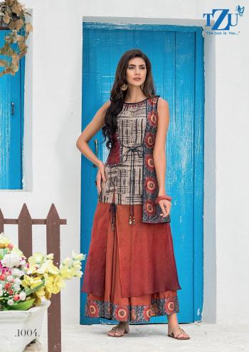 TZU lifestyle Rubina Party wear kurtis wholesaler