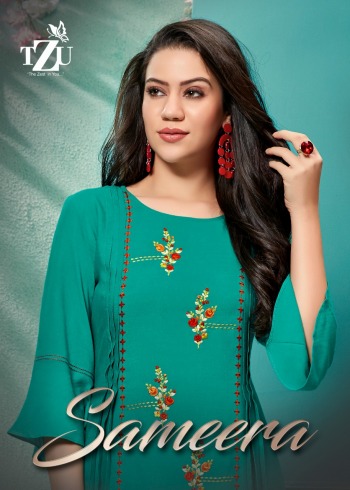 TZU Sameera kurtis with Sharara buy wholesale Price