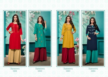 TZU Sameera kurtis with Sharara buy wholesale Price