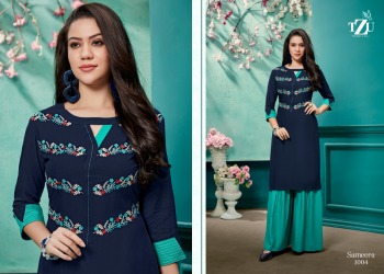 TZU Sameera kurtis with Sharara buy wholesale Price