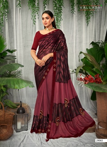 Vallabhi Print Michelle Malai Silk Saree wholesaler