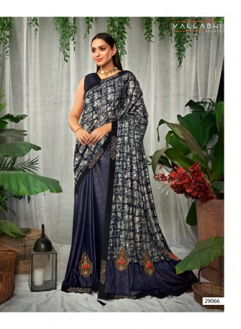 Vallabhi Print Michelle Malai Silk Saree wholesaler