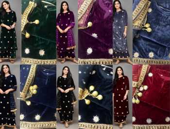 Velvet Stitched Suits 2021 new Design