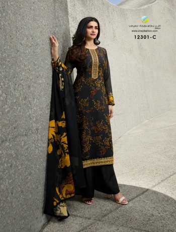 Vinay Royal Crepe Digital Colour Plus Suits wholesale Price