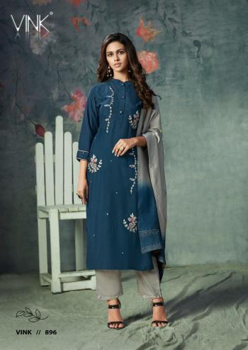 Vink hazel Viscos kurtis, pant and Dupatta Wholesaler