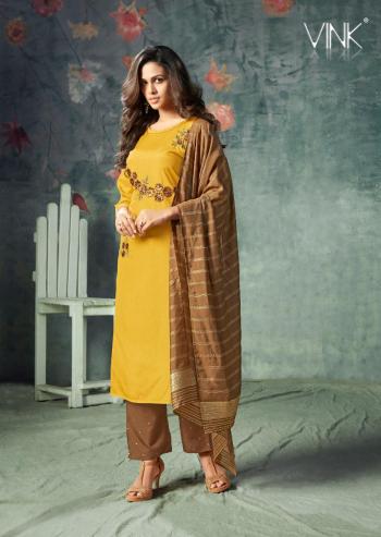 Vink hazel Viscos kurtis, pant and Dupatta Wholesaler