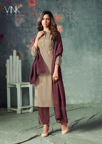 Vink hazel Viscos kurtis, pant and Dupatta Wholesaler