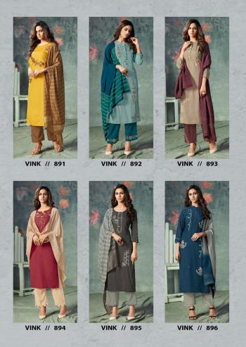 Vink hazel Viscos kurtis, pant and Dupatta Wholesaler