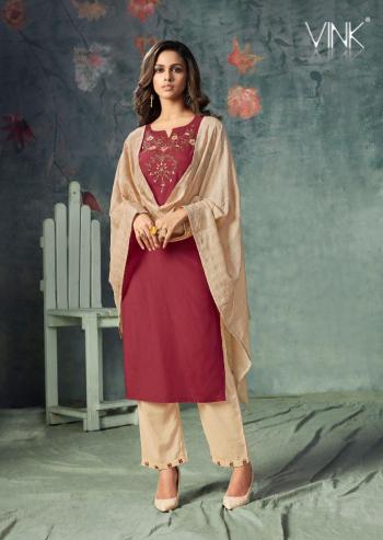 Vink hazel Viscos kurtis, pant and Dupatta Wholesaler