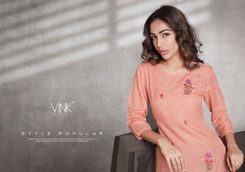 Vink Radiance cotton linen kurtis with palazzo catalog wholesaler