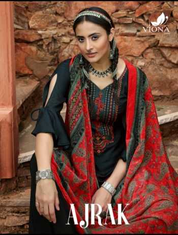 Viona Ajrak Euro Wool Winter Salwar kameez wholesaler