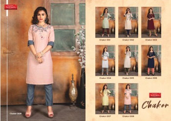 Wanna Chakor Rayon kurtis with pant catalog wholesale