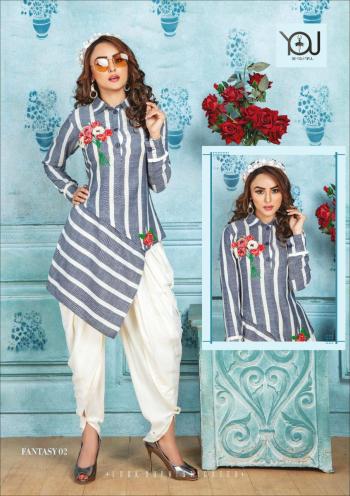 Wanna Fantasy Designer Kurtis with Bottom wholesale Price