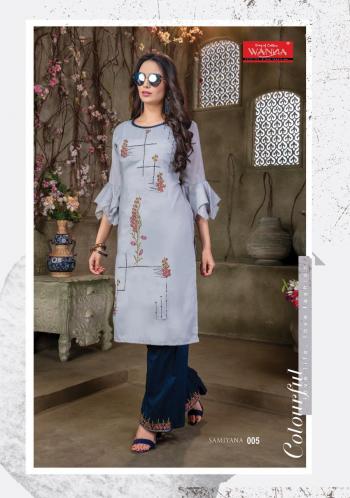 Wanna Samiyana Muslin Kurtis with palazzo catalog wholesaler