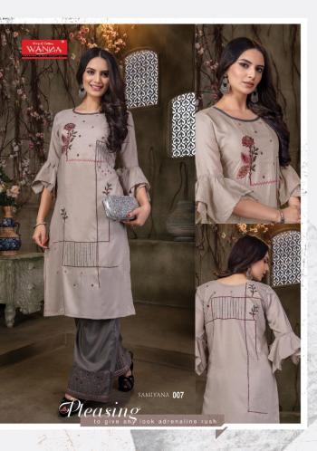 Wanna Samiyana Muslin Kurtis with palazzo catalog wholesaler