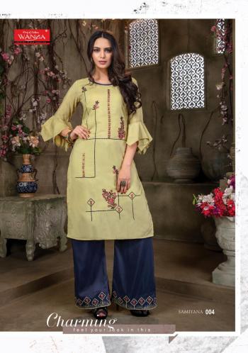 Wanna Samiyana Muslin Kurtis with palazzo catalog wholesaler