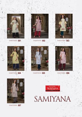 Wanna Samiyana Muslin Kurtis with palazzo catalog wholesaler