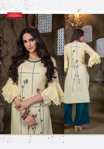 Wanna Samiyana Muslin Kurtis with palazzo catalog wholesaler